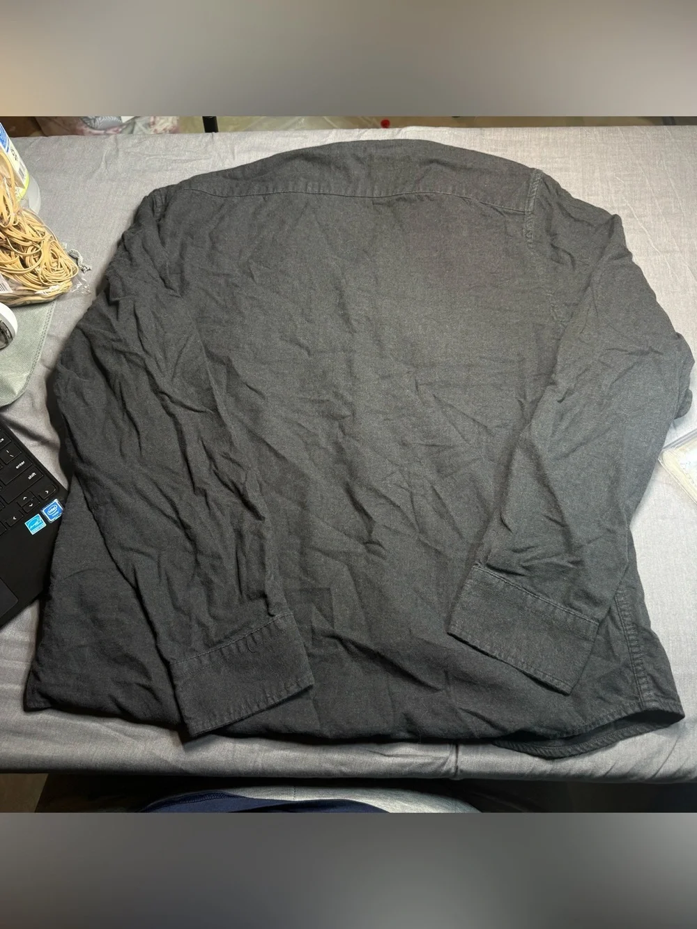 Banana Republic Dark Gray Ultra-Soft Flannel Shirt